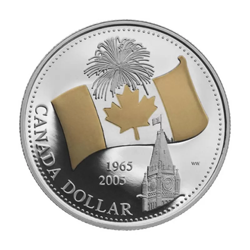 カナダ国旗40周年記念 プルーフ貨幣セット 2005年 2005 Canada Proof Double Dollar Set - 40th Anniversary of Canada's